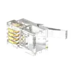 RJ9 4P4C handset modular plug with 1U gold-plated contacts