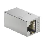 DT-2002P-6A Cat6A RJ45 inline coupler with black housing