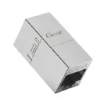 DT-2002P-6A Cat6A RJ45 inline coupler with black housing