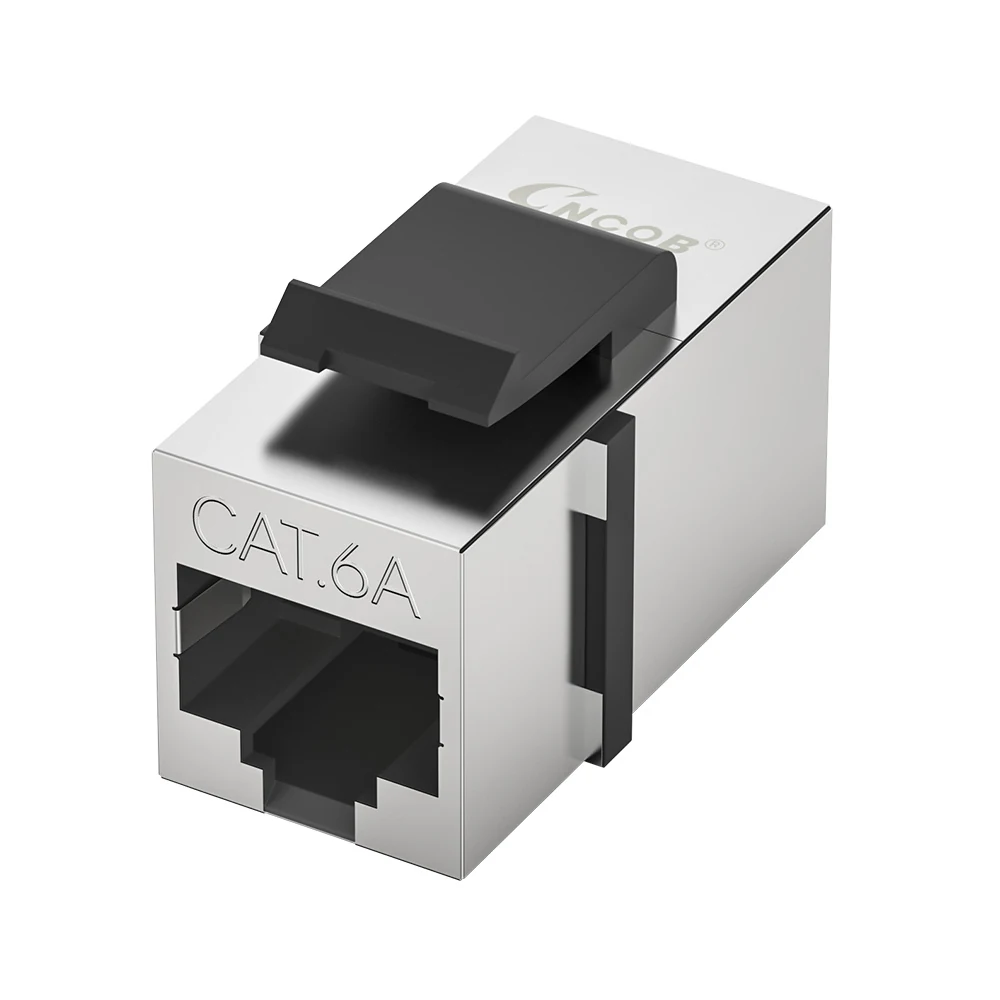 Cat6A shielded female-to-female RJ45 inline coupler
