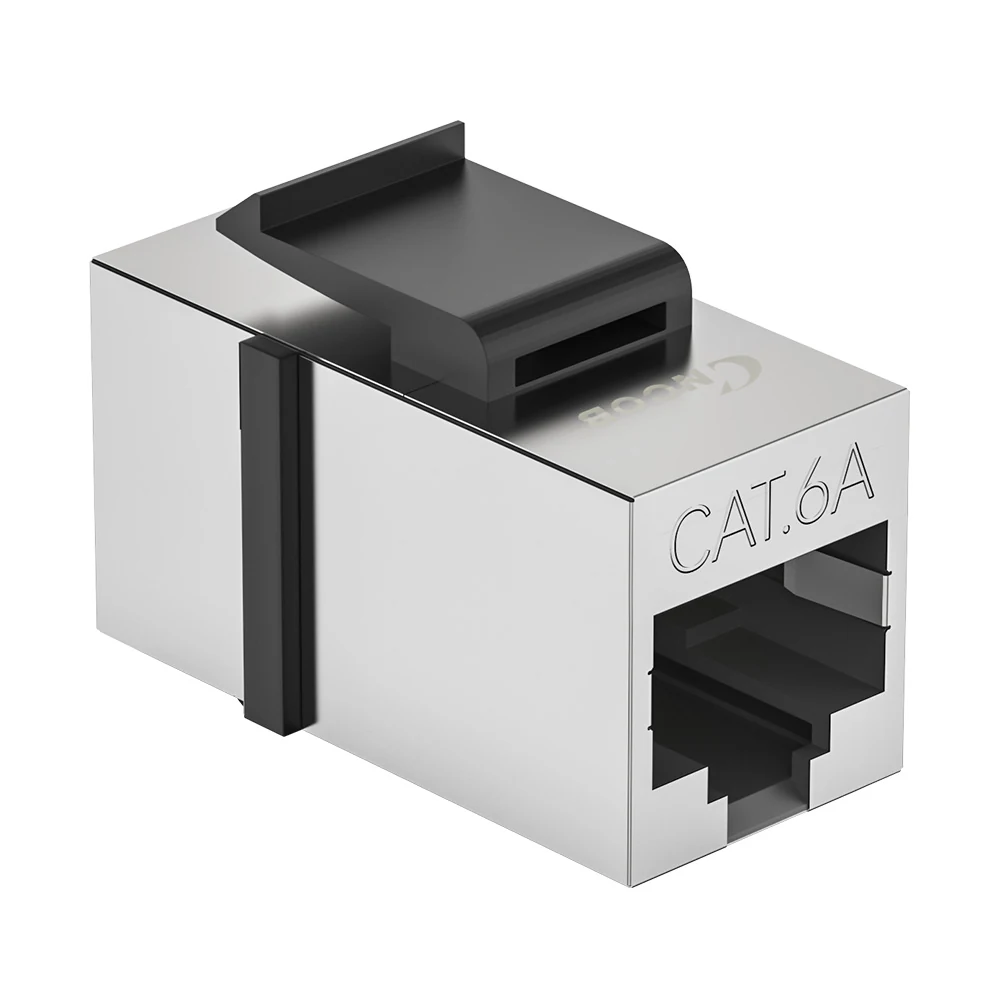 Cat6A shielded female-to-female RJ45 inline coupler