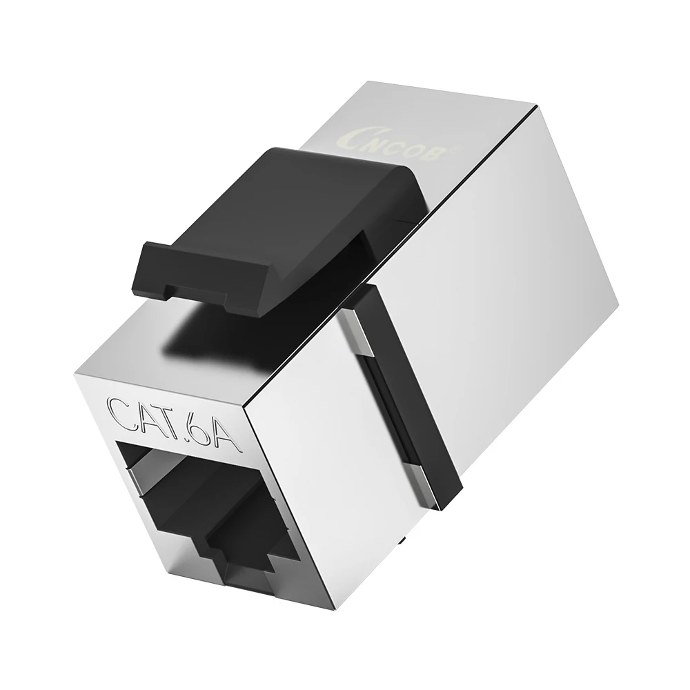 Cat6A shielded female-to-female RJ45 inline coupler