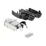 Cat6A shielded industrial RJ45 plug with 50U contacts