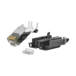 Cat6A shielded industrial RJ45 plug with 50U contacts