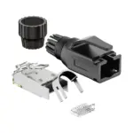 Cat6 shielded industrial RJ45 plug with 1.0 mm core hole