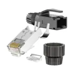 Cat6 shielded industrial RJ45 plug with 1.0 mm core hole