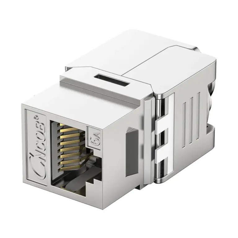 CAT6A FTP Toolless Keystone Jack Shielded RJ45 50U Gold Plated