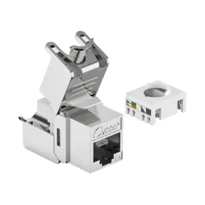 CAT6A FTP Toolless Keystone Jack Shielded RJ45 50U Gold Plated detail