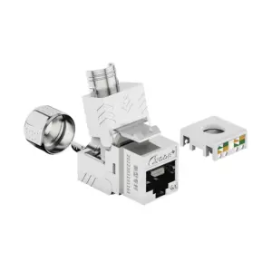CAT6A FTP Industrial Toolless Keystone Jack Shielded RJ45 50U Gold Plated detail