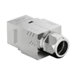 shielded Cat6A industrial tool-free keystone jack