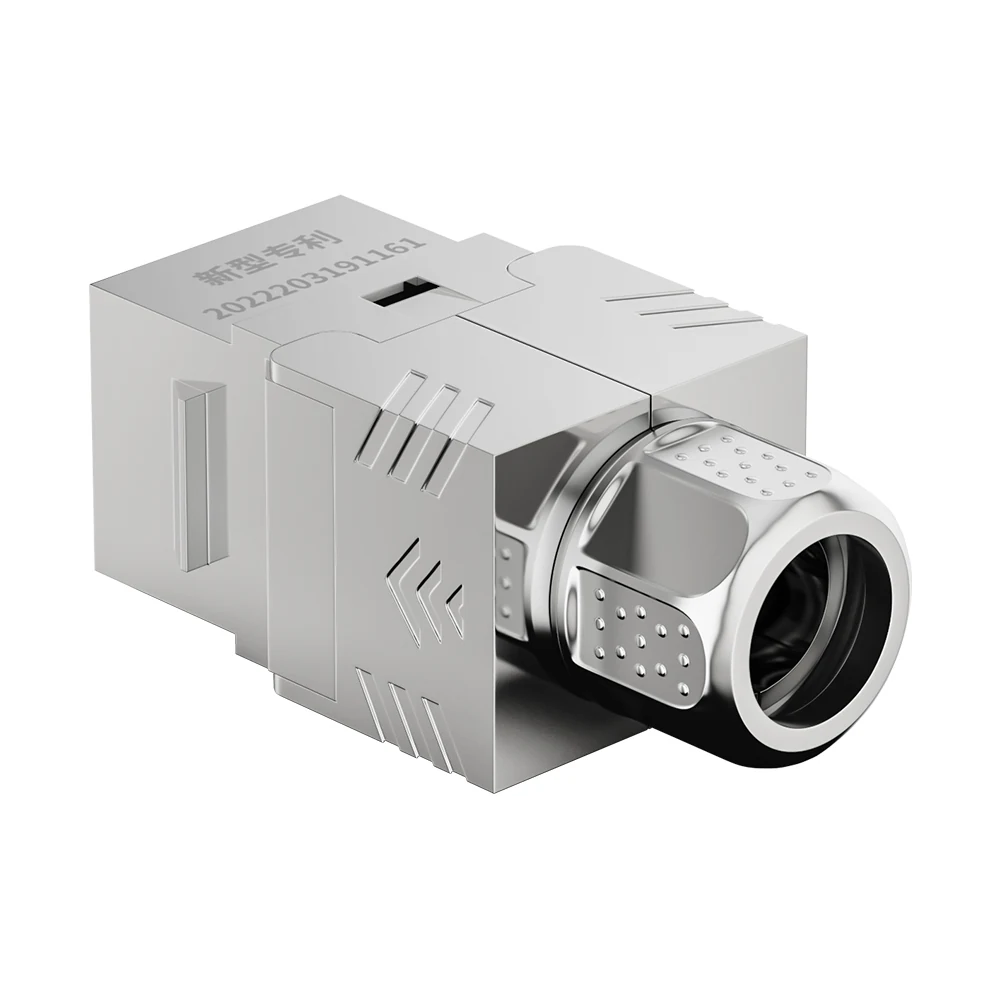 shielded Cat6A industrial tool-free keystone jack