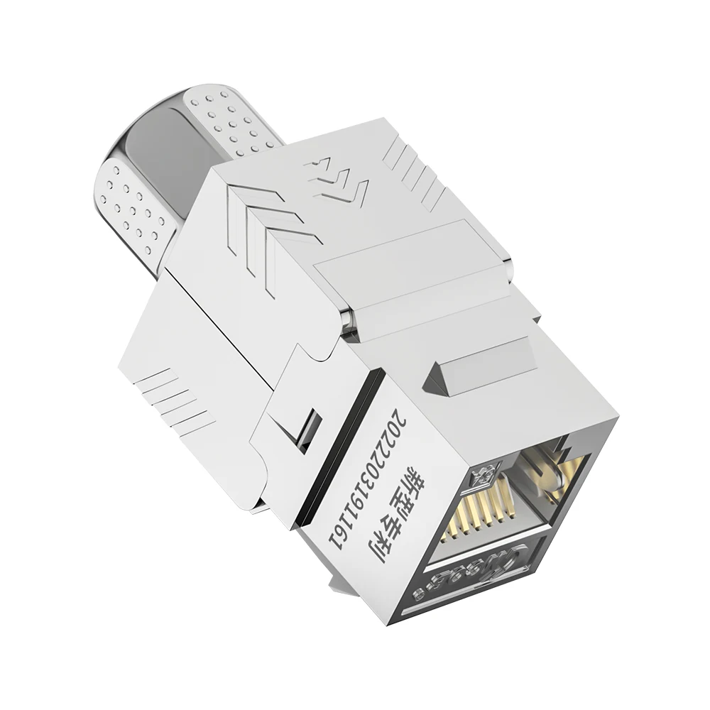 shielded Cat6A industrial tool-free keystone jack