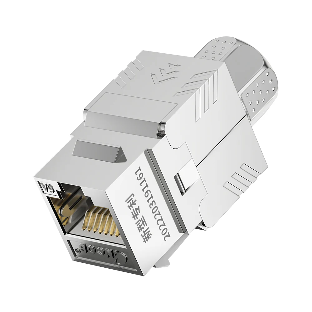 shielded Cat6A industrial tool-free keystone jack