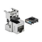 shielded Cat6A short-body tool-free keystone jack