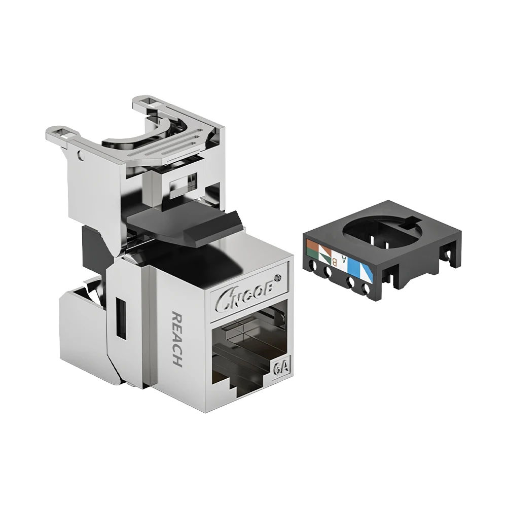 shielded Cat6A short-body tool-free keystone jack