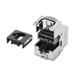 shielded Cat6A short-body tool-free keystone jack