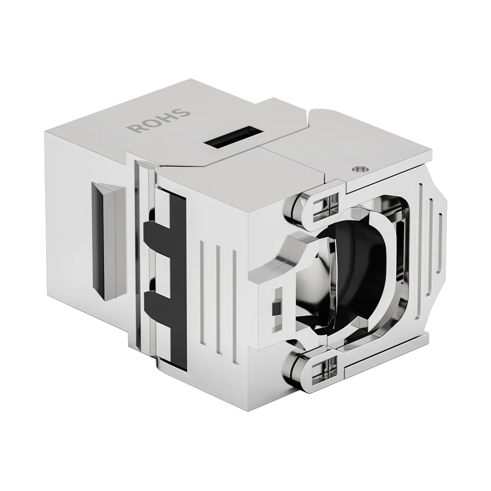shielded Cat6A short-body tool-free keystone jack