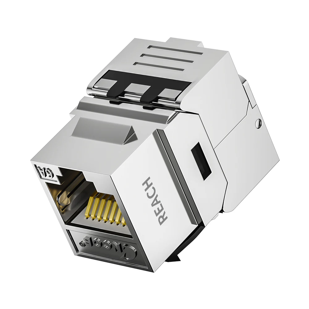 shielded Cat6A short-body tool-free keystone jack