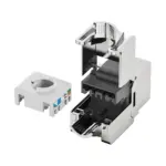 Cat7 shielded toolless keystone jack with zinc-alloy housing