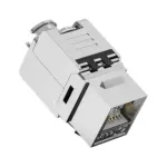 Cat7 shielded toolless keystone jack with zinc-alloy housing