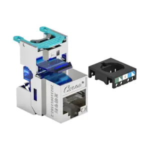 CAT7 FTP Short Body Toolless Keystone Jack Shielded RJ45 50U Gold Plated detail