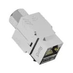 Cat8 shielded toolless keystone jack with 50U contacts