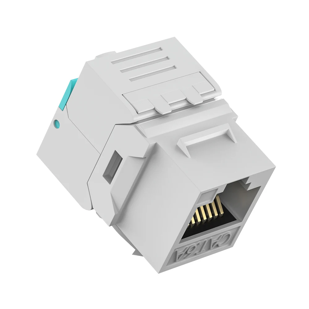 CAT6A UTP Toolless Keystone Jack RJ45 50U Gold Plated