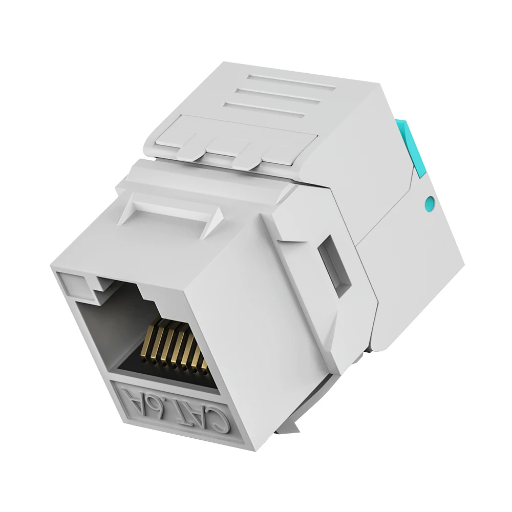 CAT6A UTP Toolless Keystone Jack RJ45 50U Gold Plated