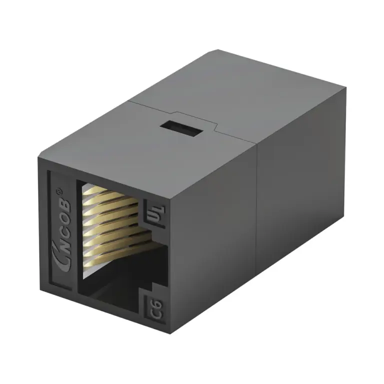 CAT6 RJ45 Inline Coupler Female to Female Ethernet Cable Extender Black