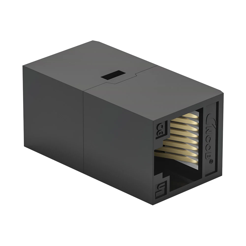 DT-ZT2002TWB-6-B black Cat6 RJ45 inline coupler