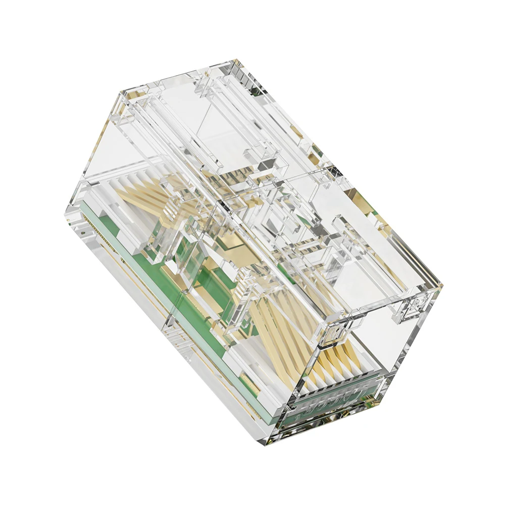 DT-ZT2002TWB-6-T transparent Cat6 RJ45 inline coupler